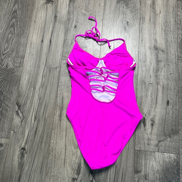 La Blanca Island Goddess Mio One-Piece Swimsuit Size 12 Underwire Electric Pink - Picture 6 of 10